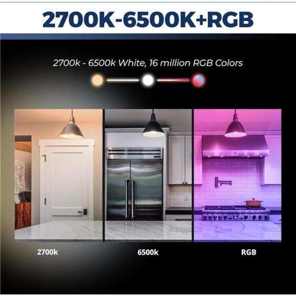 Smart Light Bulbs 60W Equivalent, WiFi Smart Bulb Compatible with Alexa/Google - Picture 3 of 7